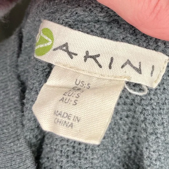 Dakini Women's Grayish Green Hooded Sweater - Picture 6 of 10